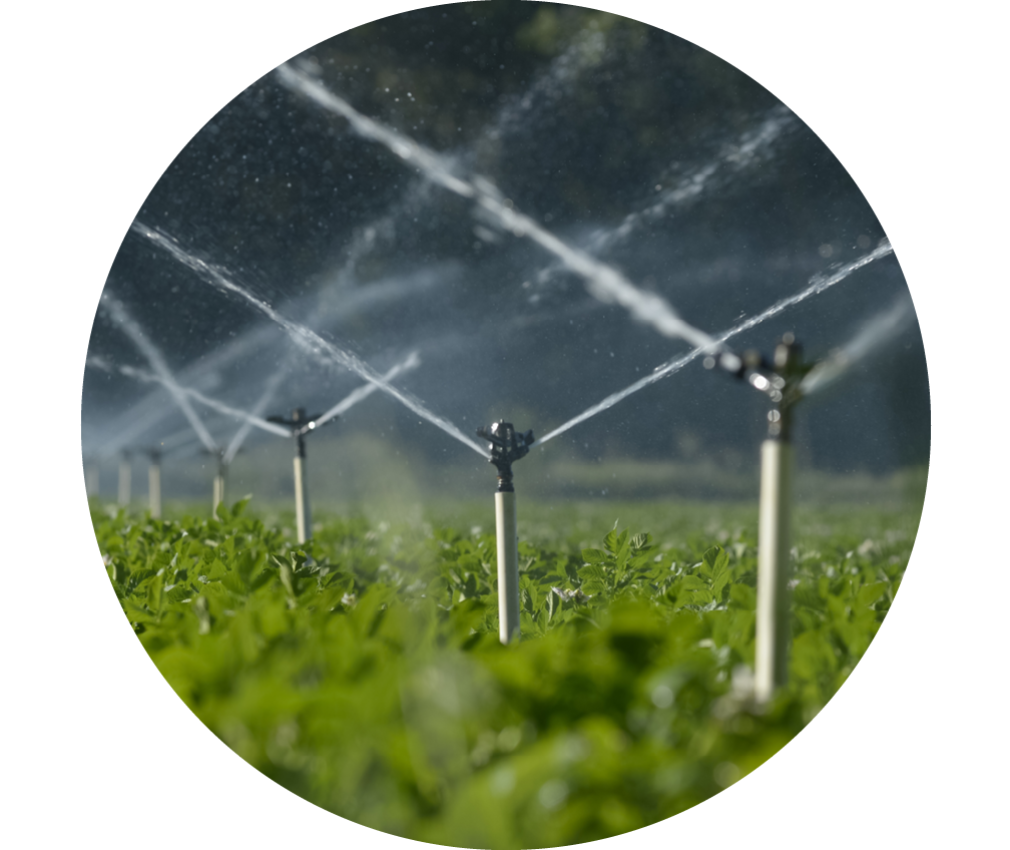 Großflächenberegnung für die Landwirtschaft Acker | shoepf watersystems Großflächenbergenung eines Ackers